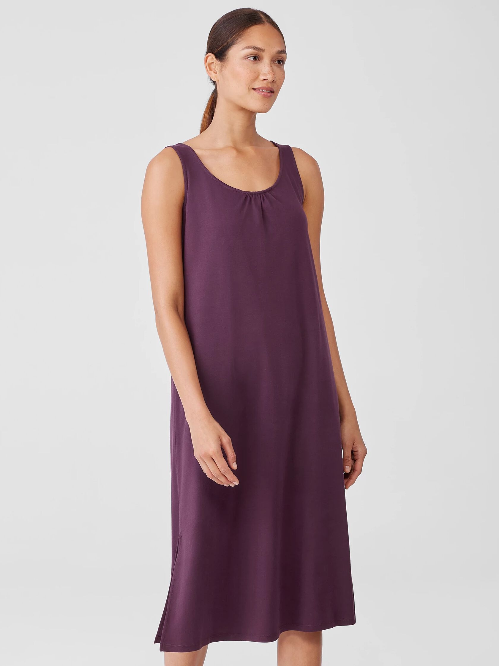 Organic Cotton Interlock Scoop Neck Sleep Dress