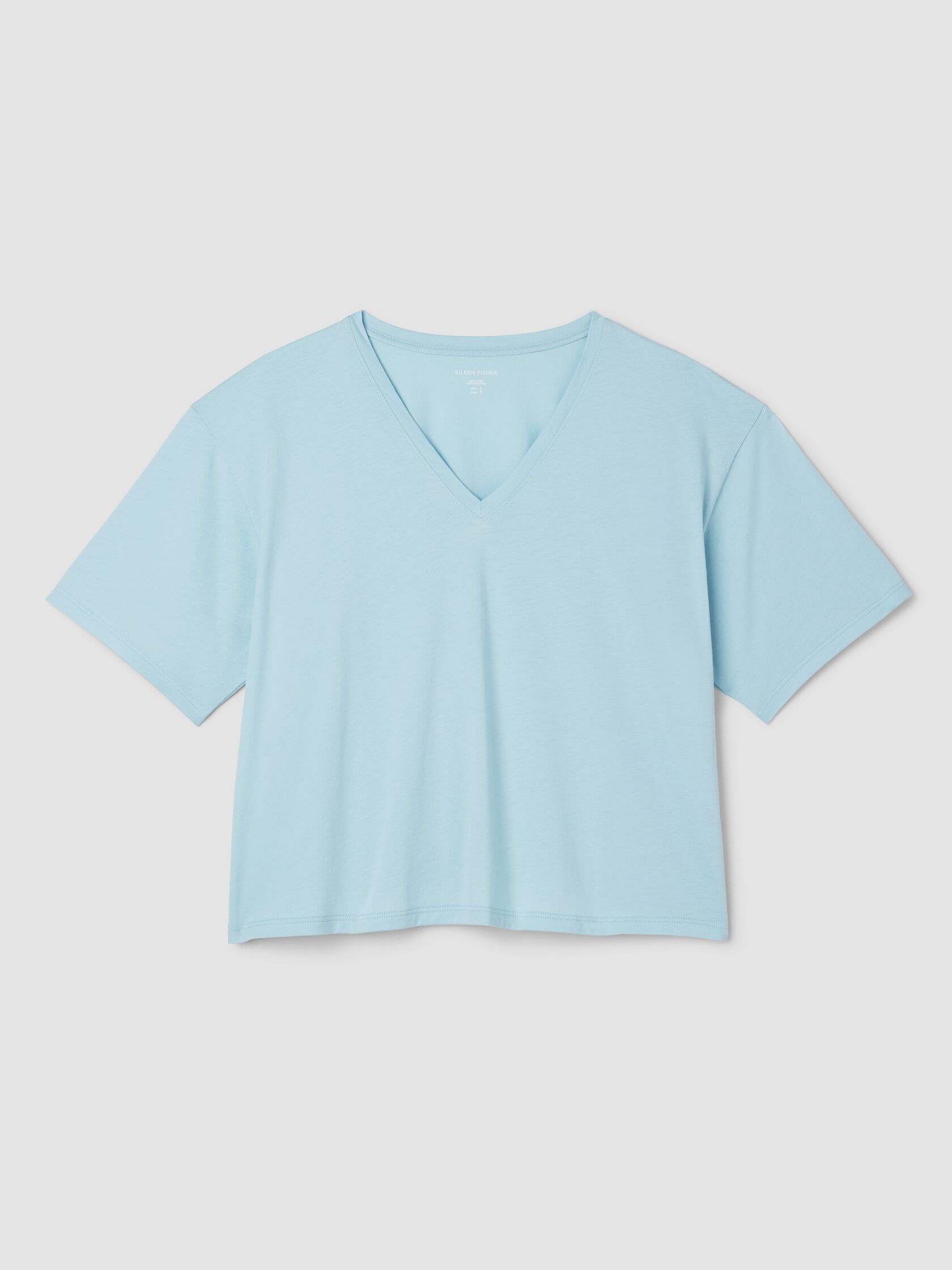Organic Pima Cotton Jersey V-Neck Tee