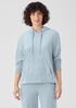 Cozy Velour Knit Hooded Top