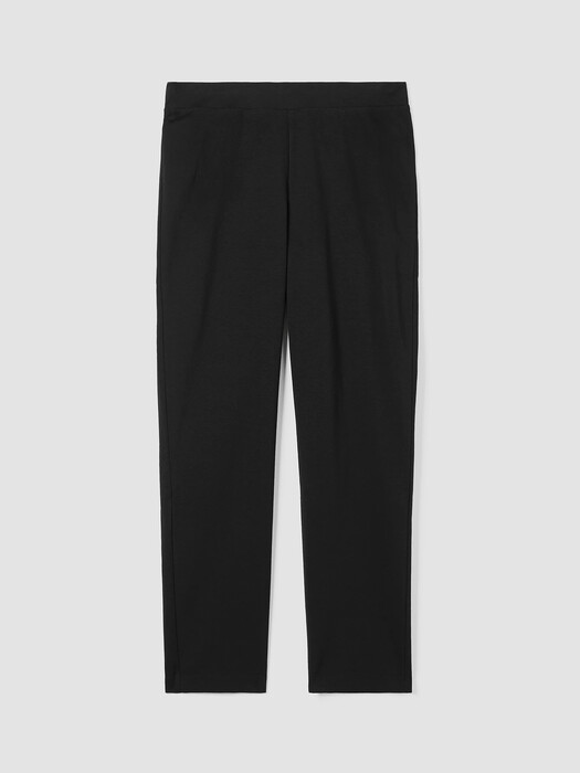 Cotton Blend Ponte Slim Pant