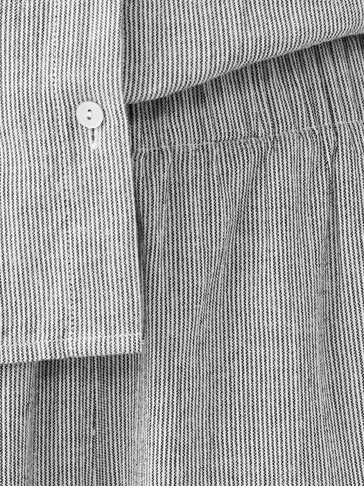 Organic Cotton Linen Ticking Stripe Pant