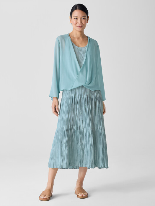 Sheer Silk Georgette Tie Jacket