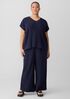 Organic Cotton Lofty Gauze V-Neck Square Top