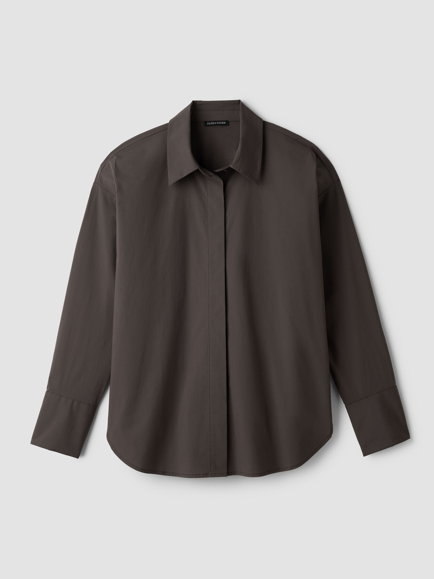 Stretch Organic Cotton Poplin Classic Collar Shirt