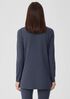 Stretch Jersey Knit Crew Neck Long Top