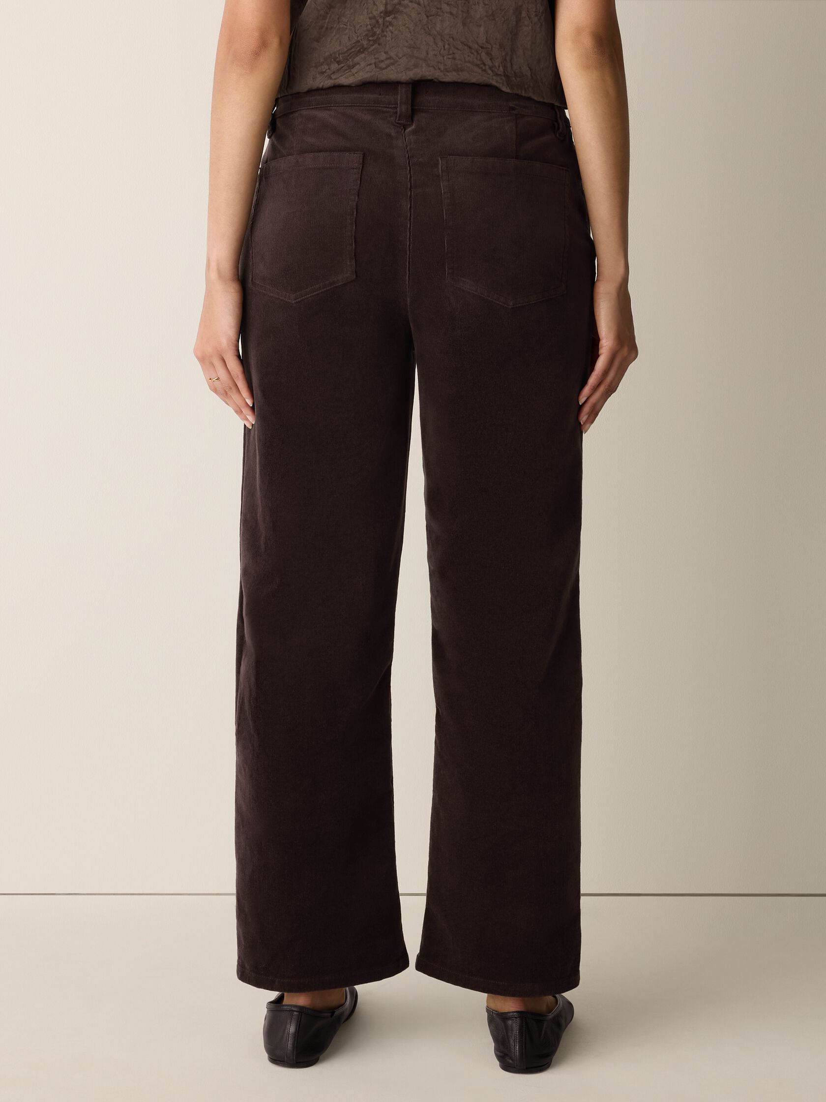 Organic Cotton Stretch Corduroy Straight Pant