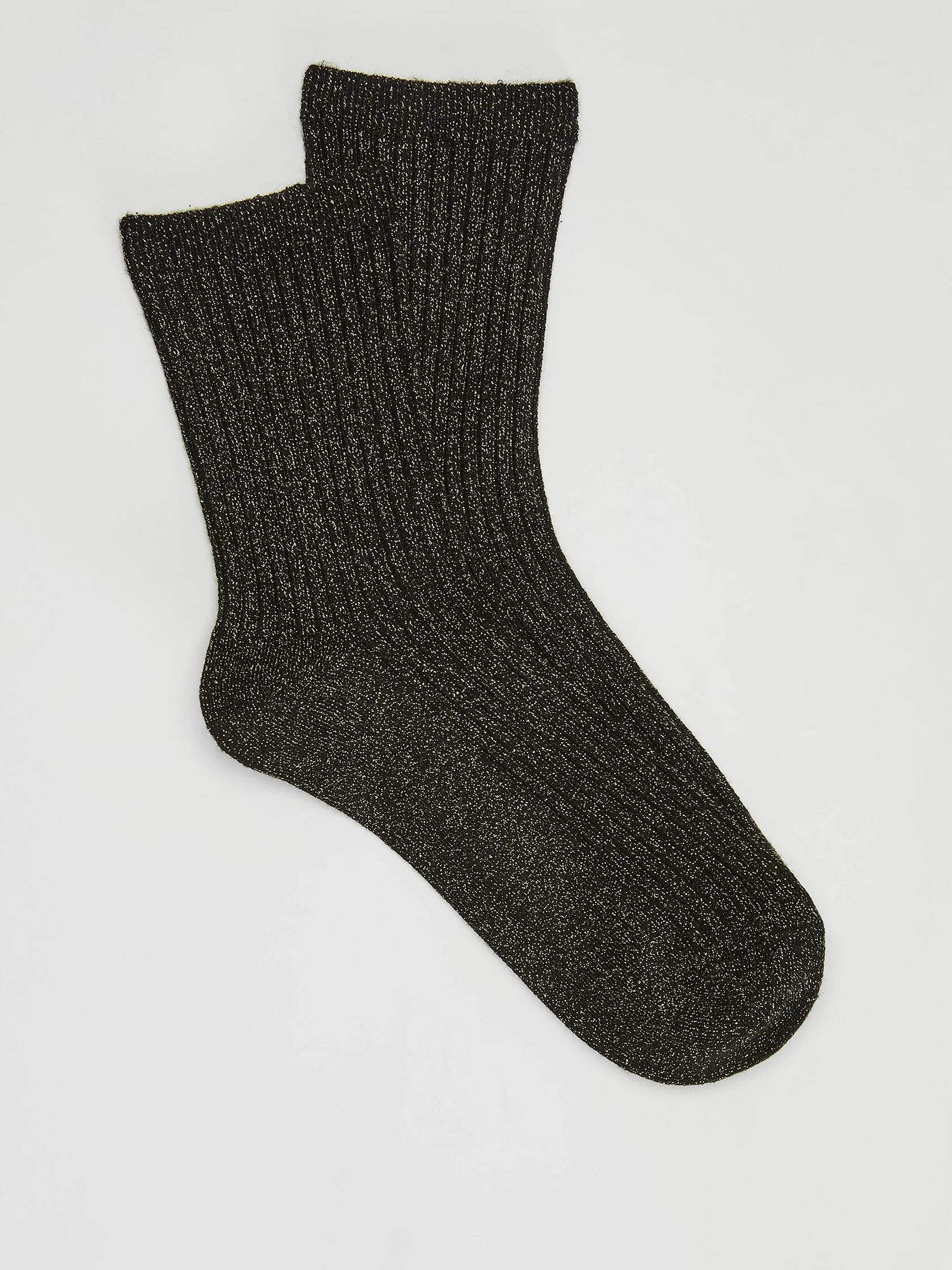 Viscose Blend Shimmer Quarter Crew Sock