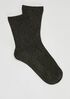 Viscose Blend Shimmer Quarter Crew Sock