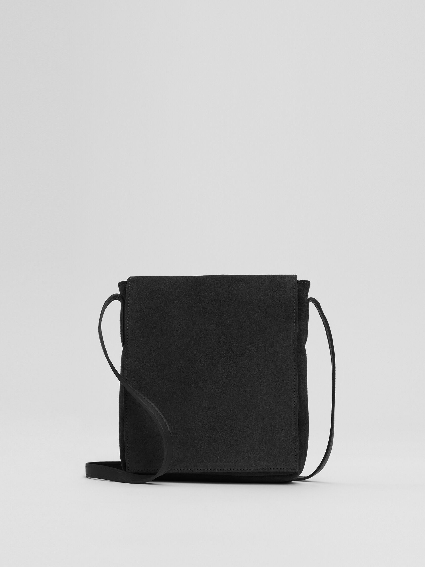 Italian Suede Square Crossbody Bag