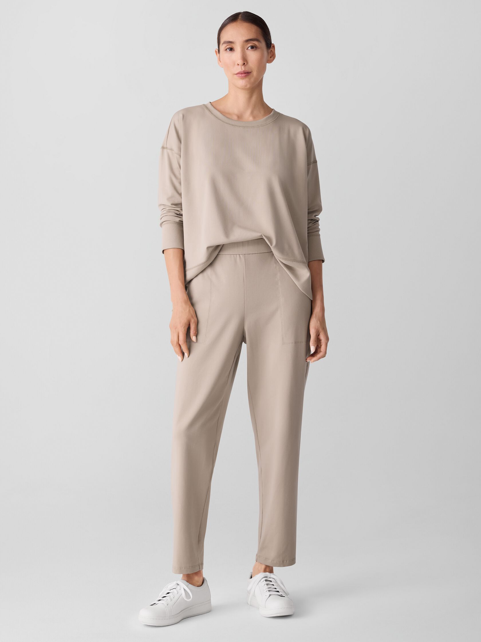 Pima Cotton Stretch Jersey Tapered Pant