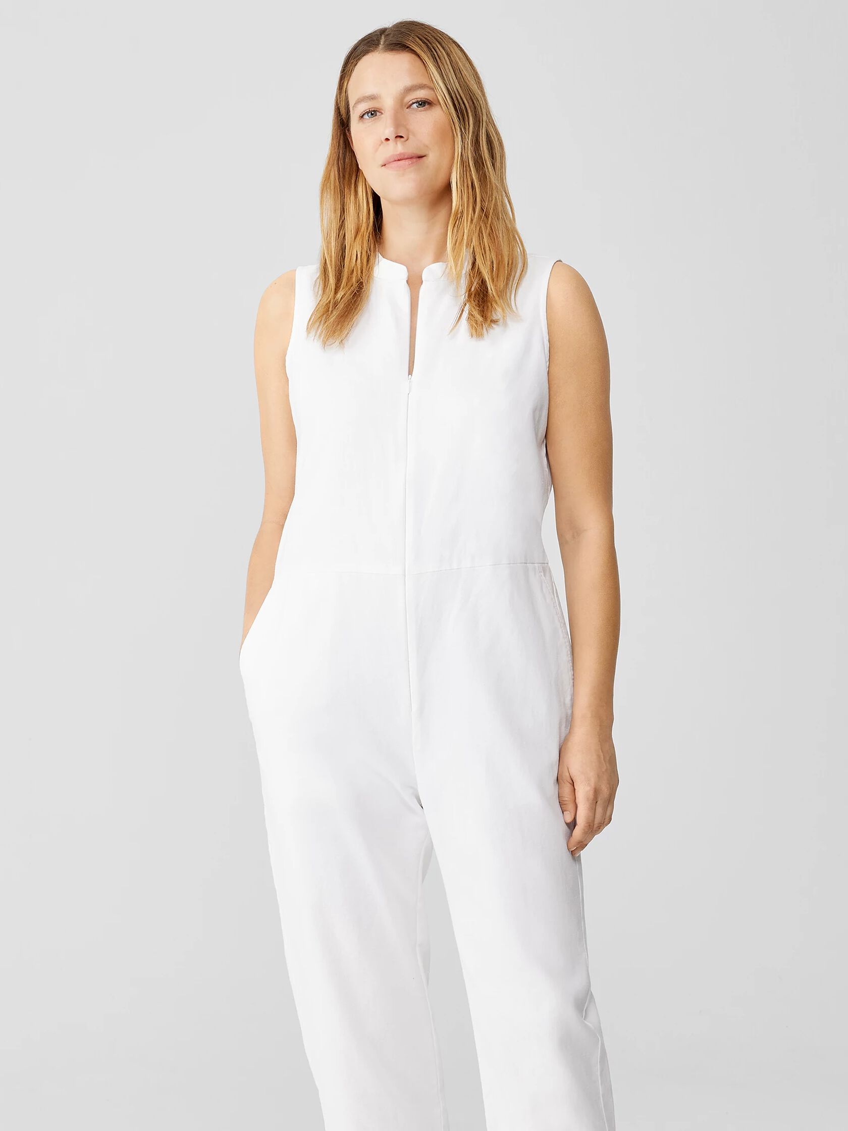 Cotton Hemp Stretch Jumpsuit