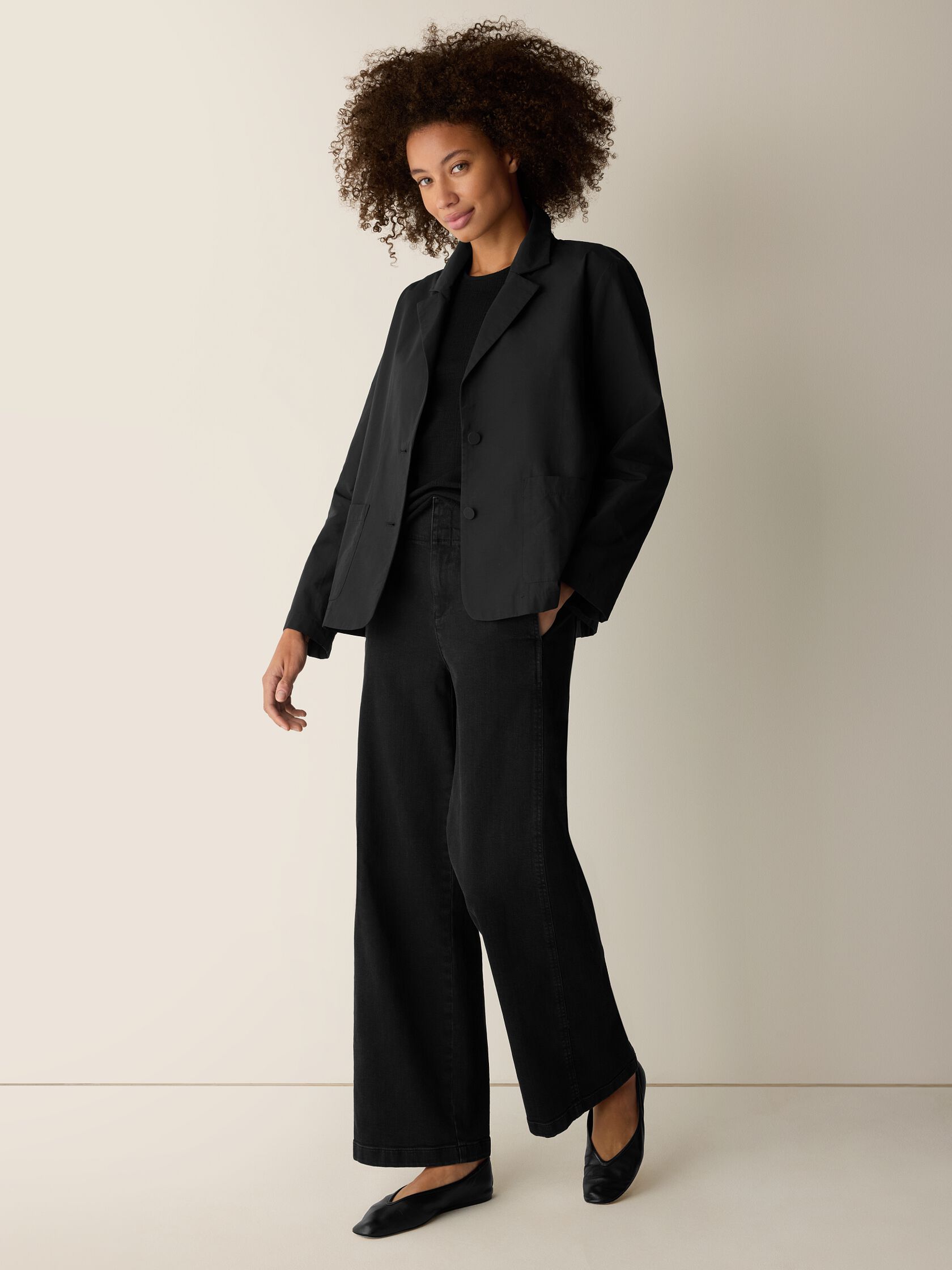 Light Cotton Nylon Blazer