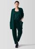 Ribbed Pima Cotton Blend Scoop Neck Top