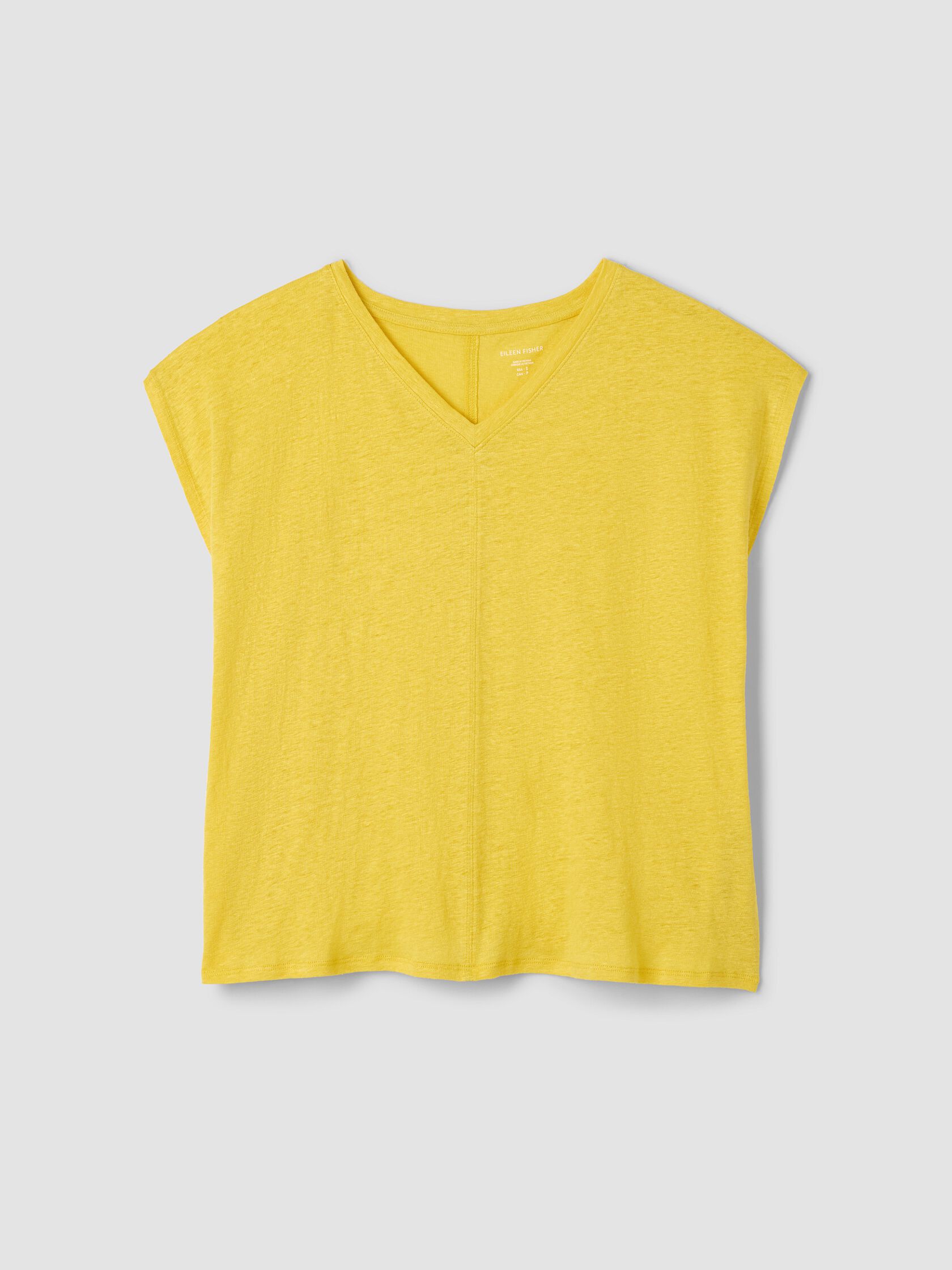 Organic Linen Jersey V-Neck Tee