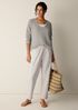 Organic Cotton Pucker Check Tapered Pant