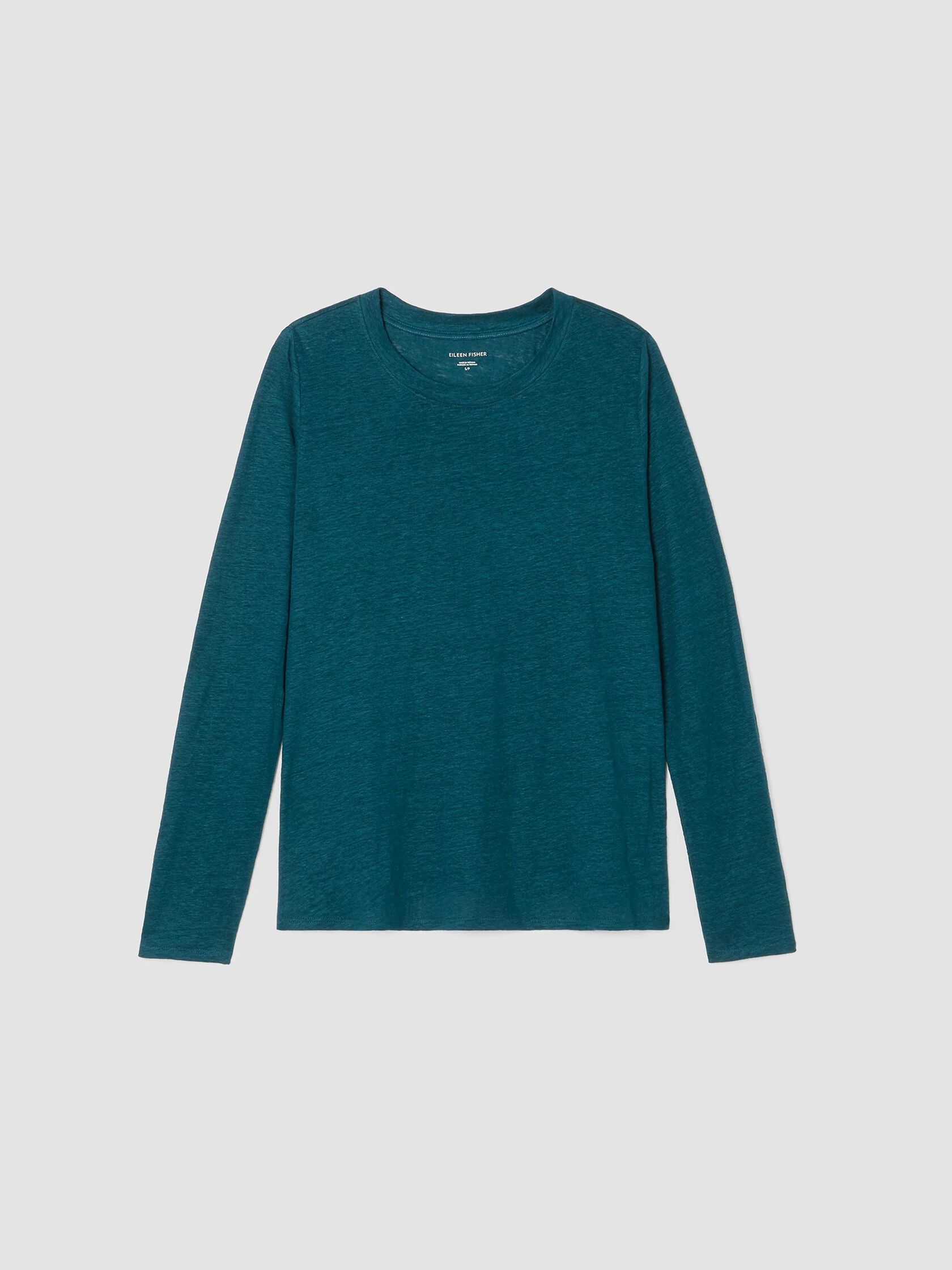 Organic Linen Jersey Crew Neck Top