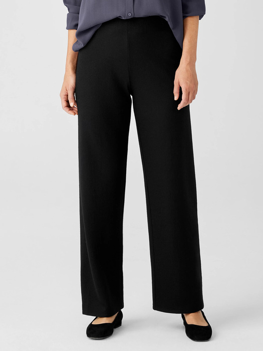 Boiled Wool Jersey Straight Pant