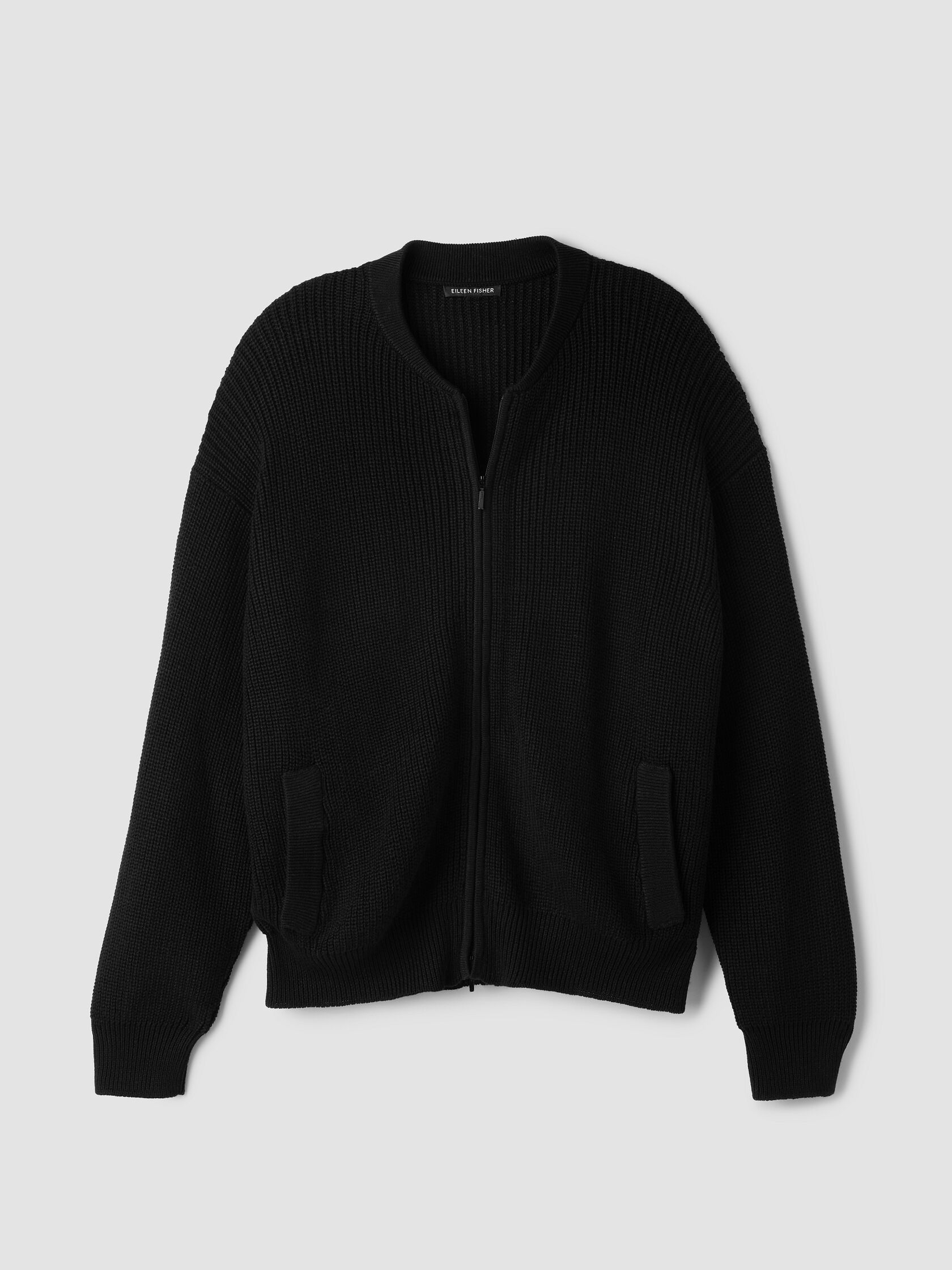 Peruvian Cotton Blend Zip Cardigan