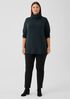 Cotton and Recycled Cashmere Turtleneck Long Top