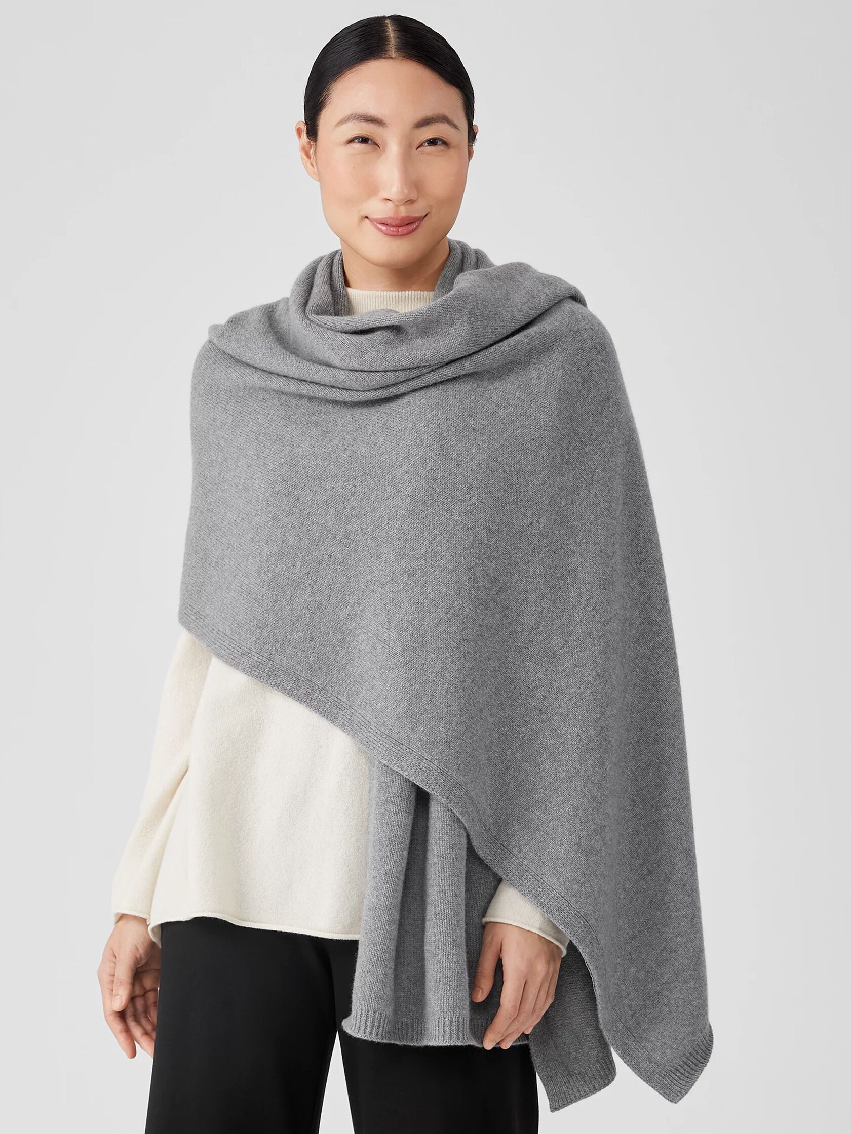 Recycled Cashmere Wool Oversized Wrap