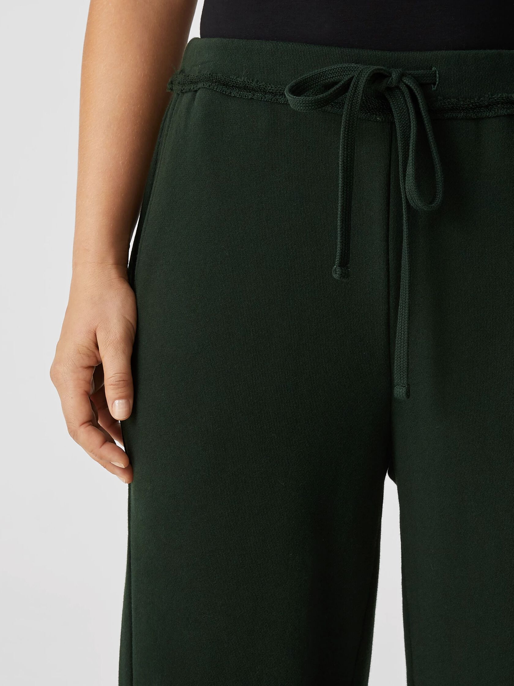 Organic Cotton French Terry Wide-Leg Pant