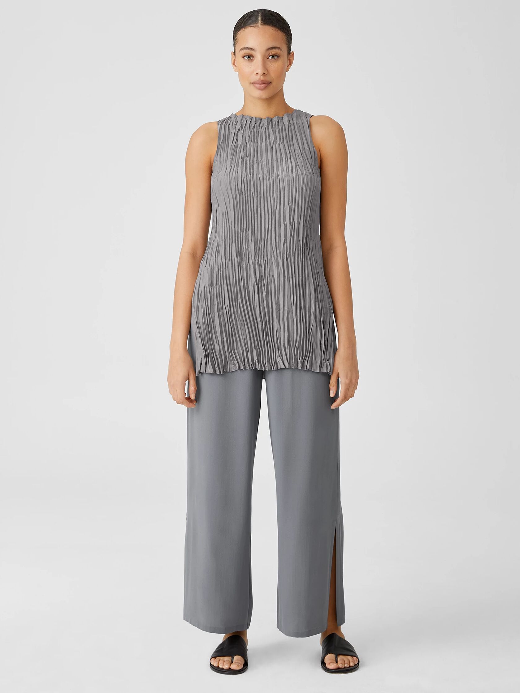Crushed Silk Long Tank