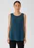 Silk Georgette Crepe Ballet Neck Tank