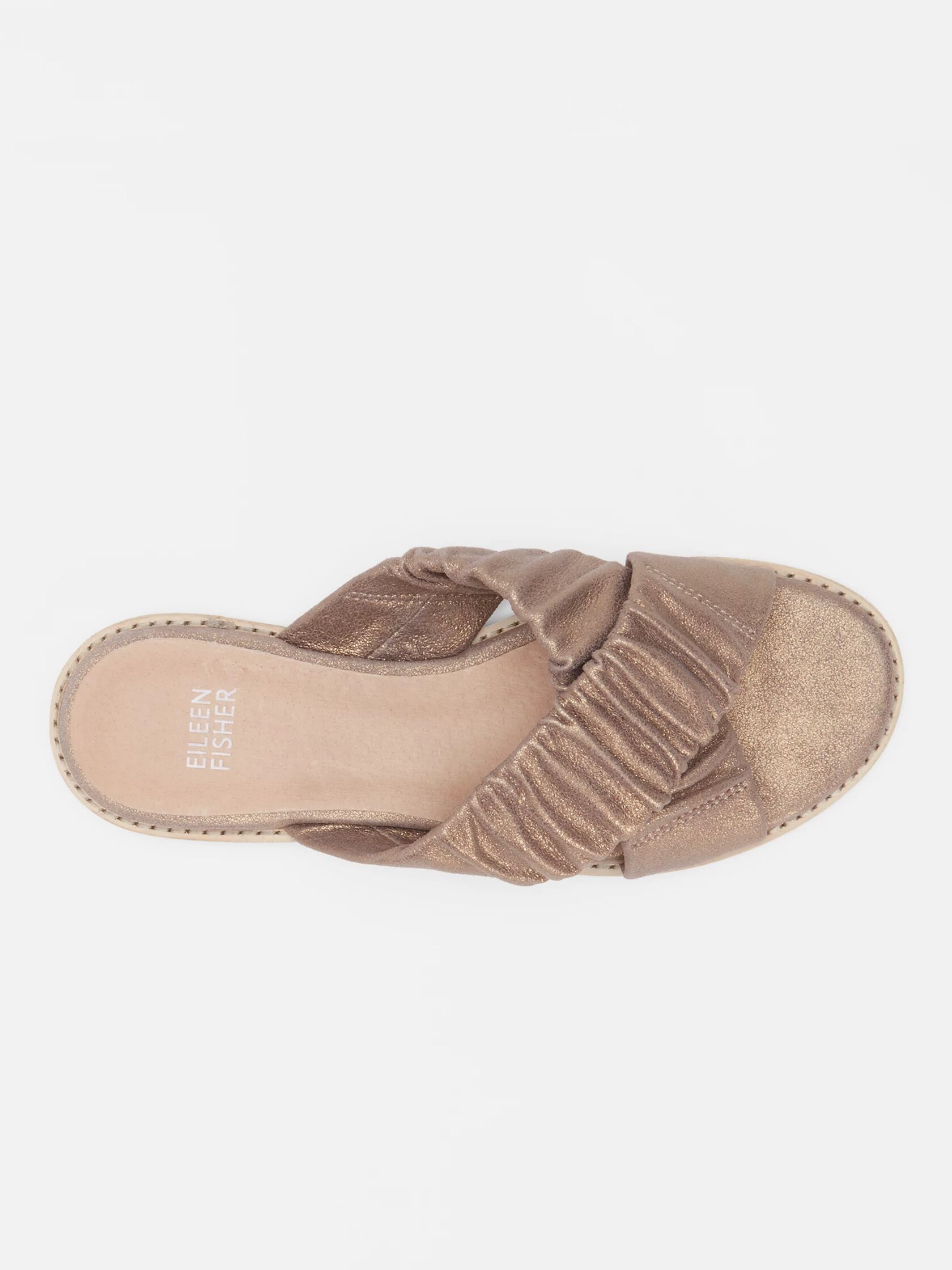 Cross Metallic Suede Sandal