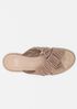Cross Metallic Suede Sandal