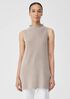 Organic Linen Cotton Funnel Neck Top