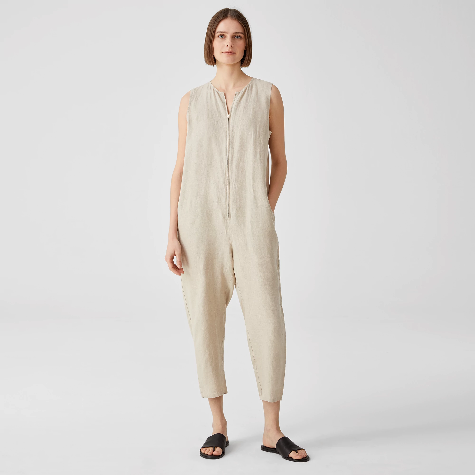 Organic Linen Jumpsuit | EILEEN FISHER