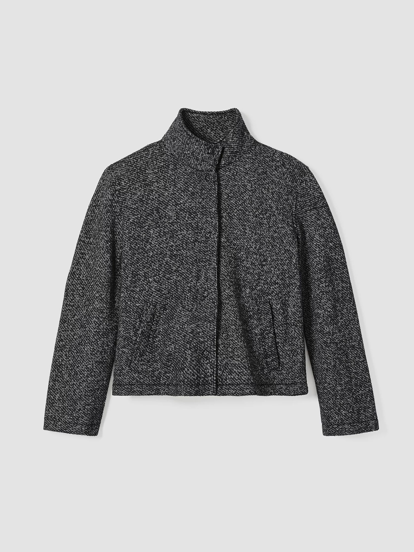 Organic Cotton Terry Stand Collar Jacket