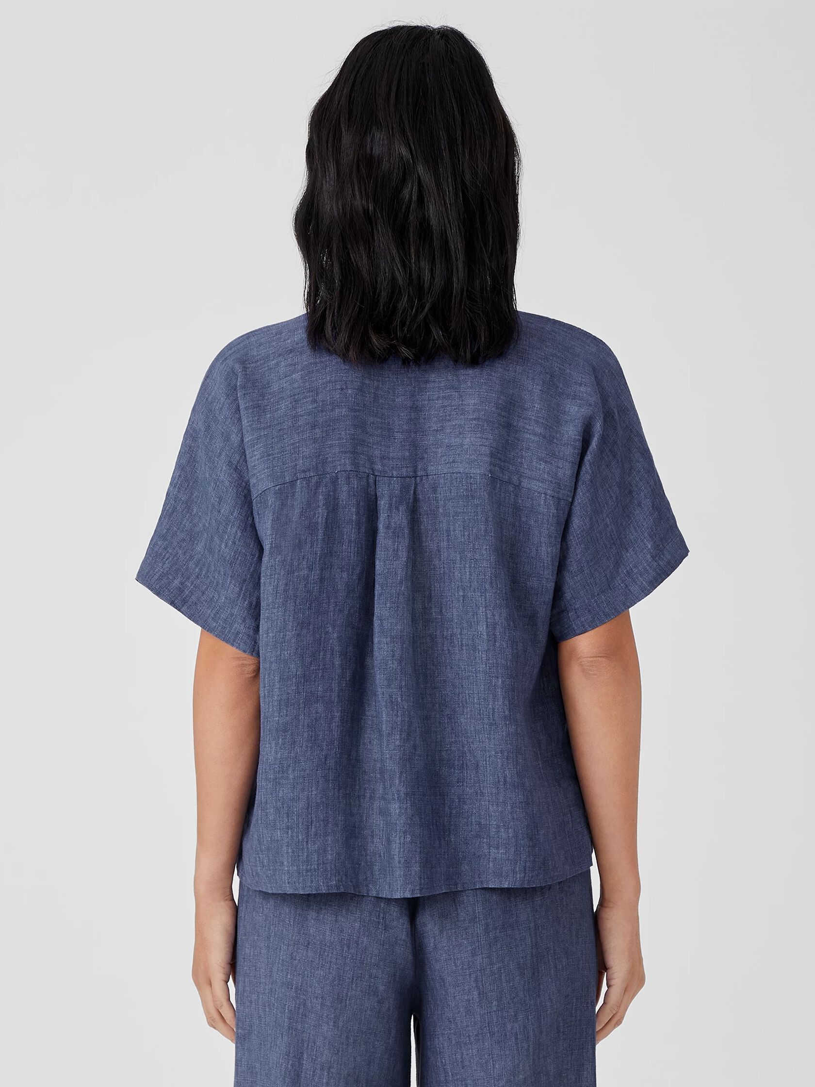 Washed Organic Linen Delave Shirt