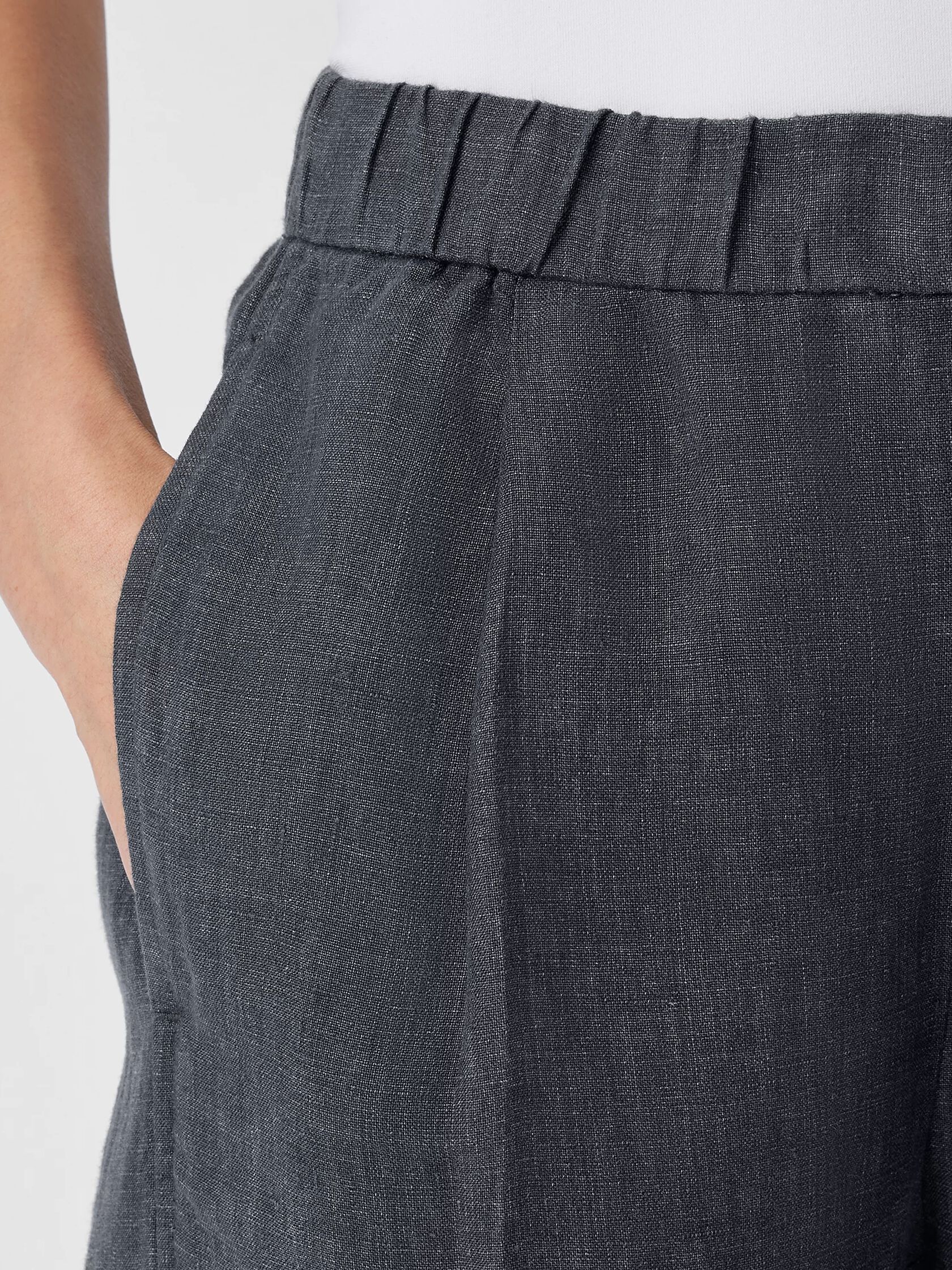 Washed Organic Linen Délavé Lantern Pant