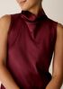 Stretch Silk Charmeuse Bias Cowl Neck Dress