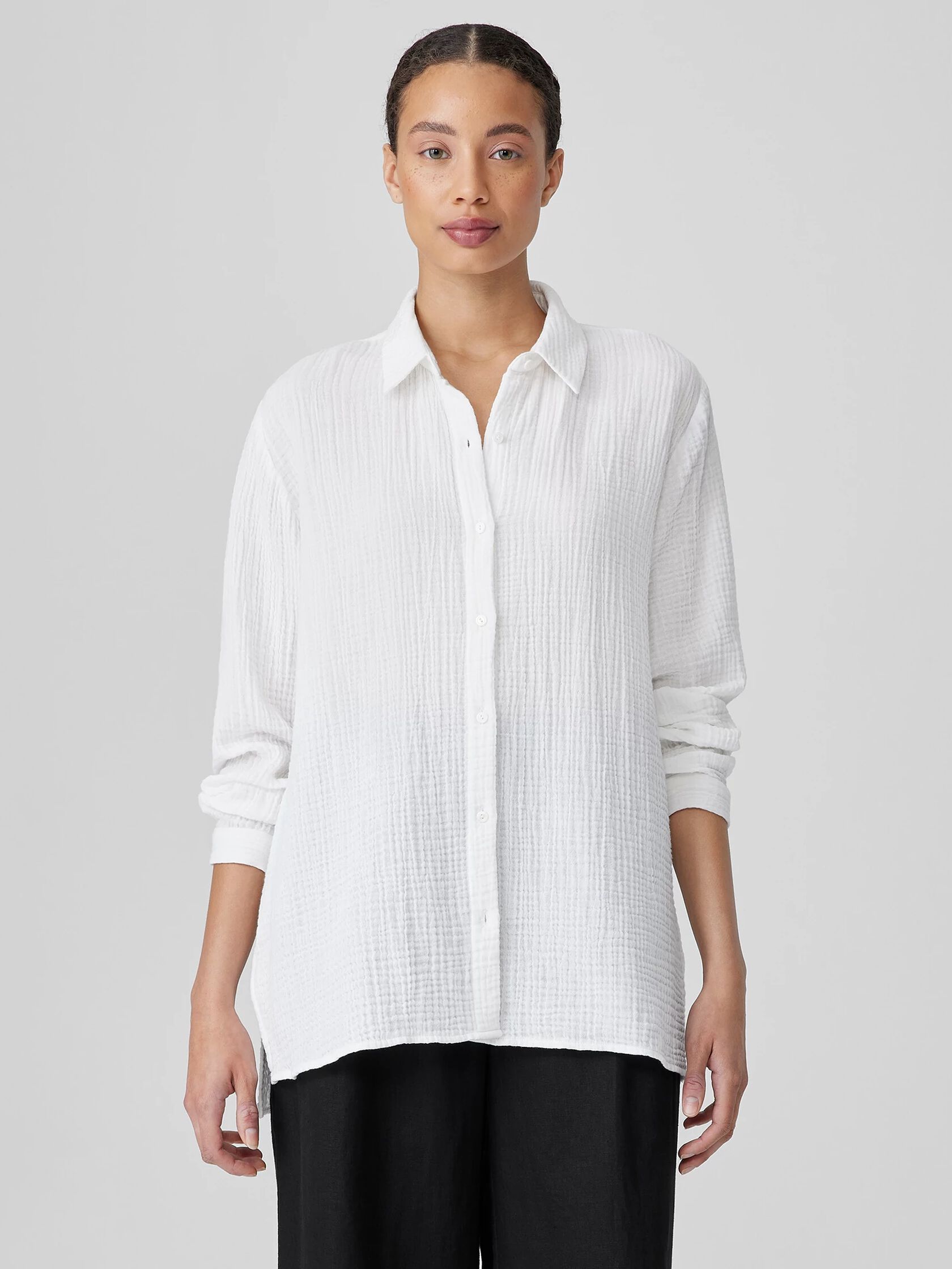 Organic Cotton Lofty Gauze Classic Collar Shirt