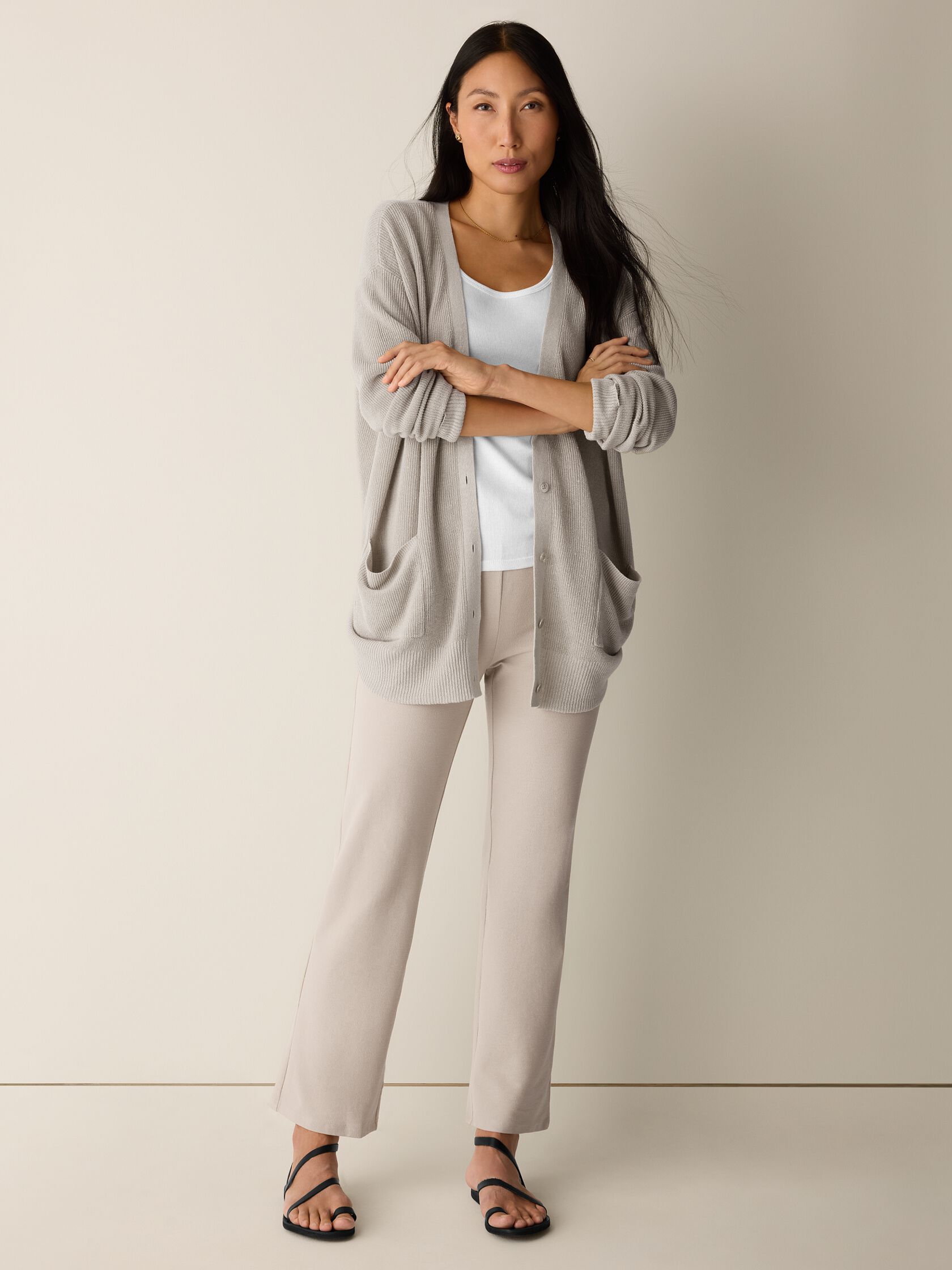 Washable Stretch Crepe Kick Pant