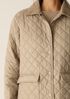 Eggshell Recycled Nylon Quilted Classic Collar Jacket