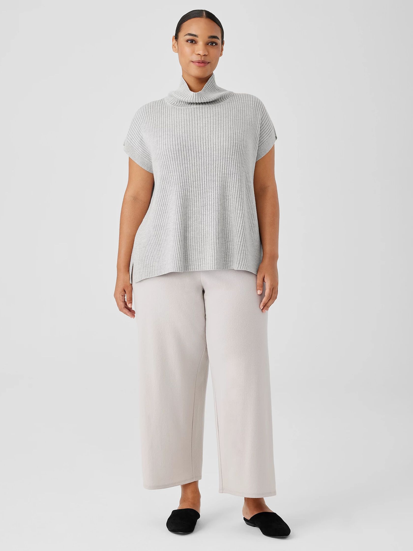 Merino Turtleneck Top in Regenerative Wool