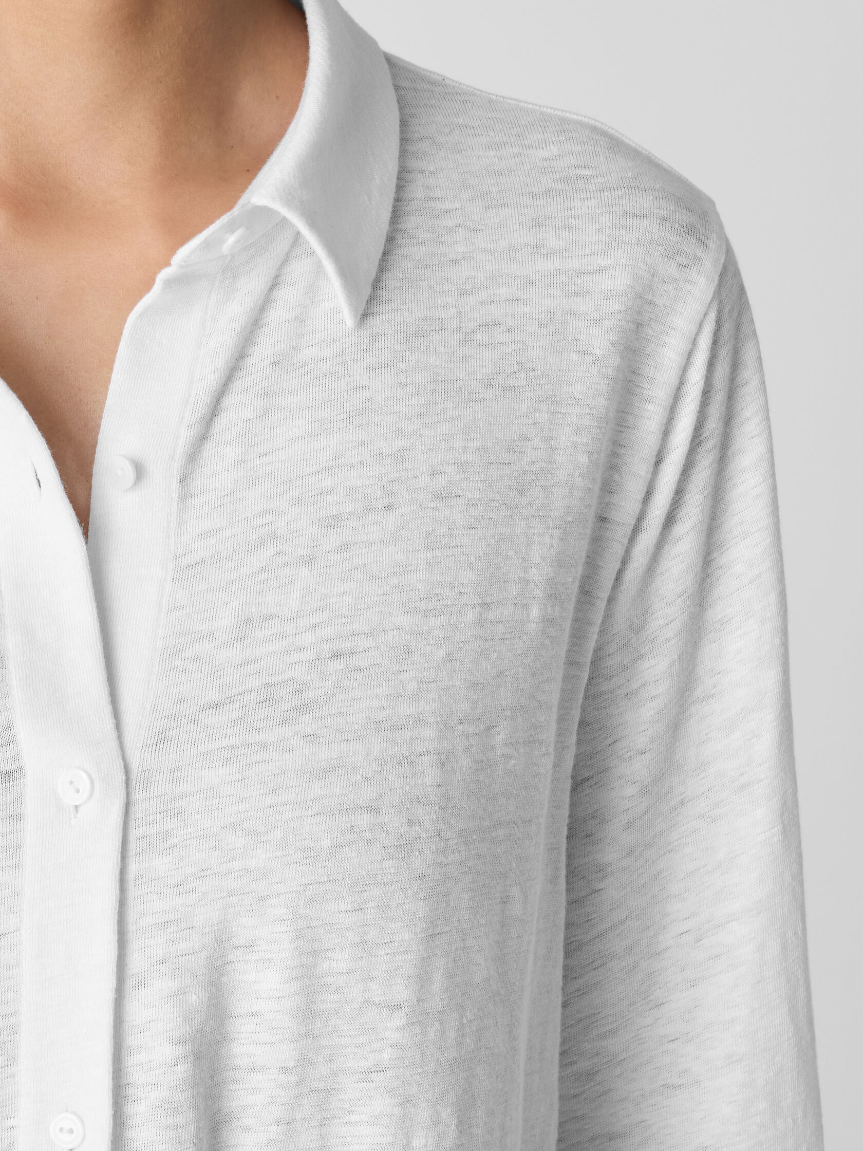 Organic Linen Jersey Classic Collar Shirt