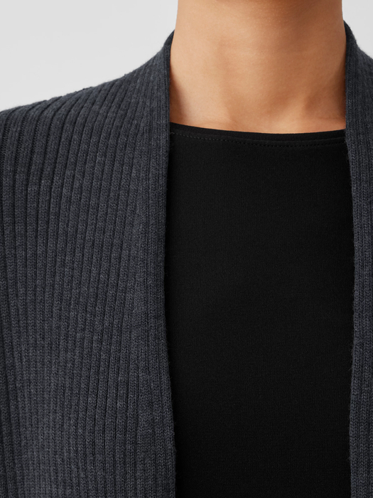 Merino High Collar Cardigan in Regenerative Wool