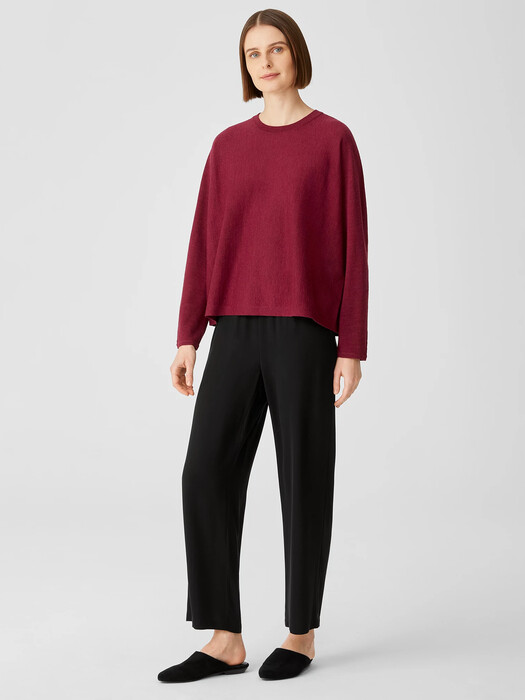 Washable Wool Crepe Top in Regenerative Wool