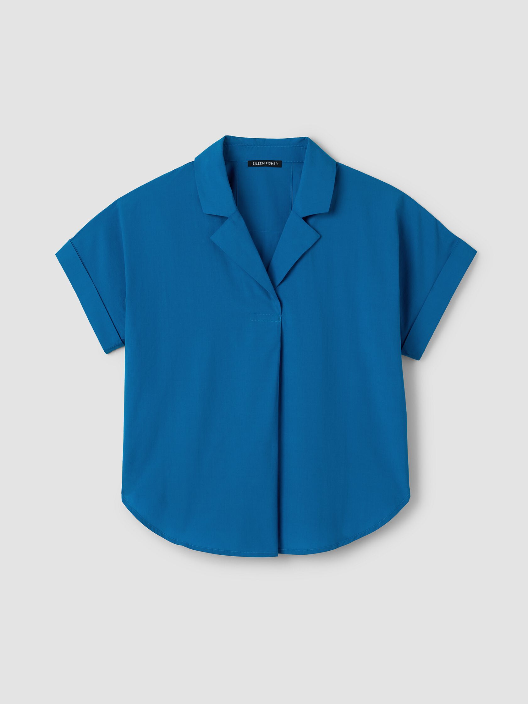 Organic Cotton Poplin Notch Collar Shirt