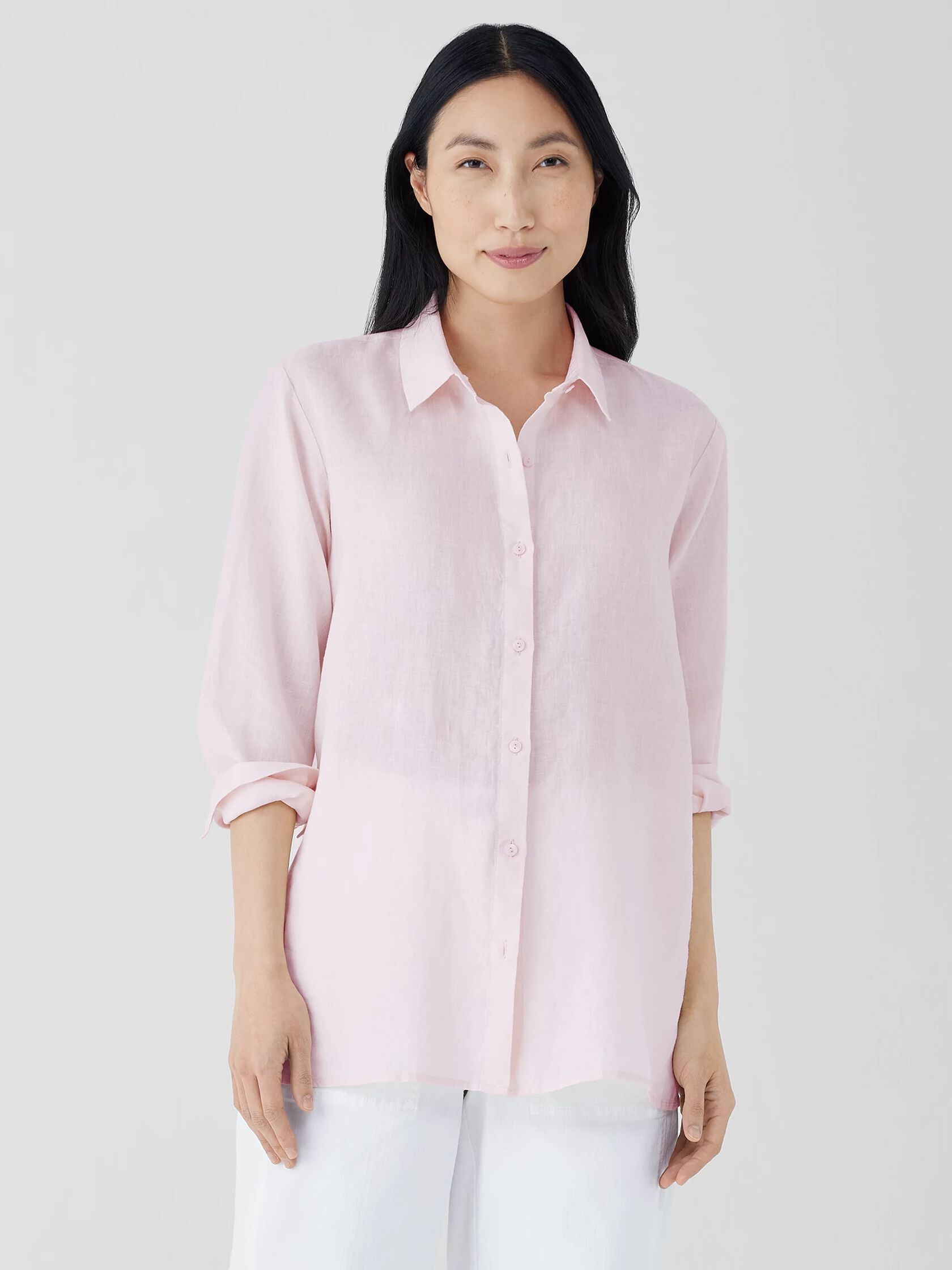 Organic Handkerchief Linen Classic Collar Shirt