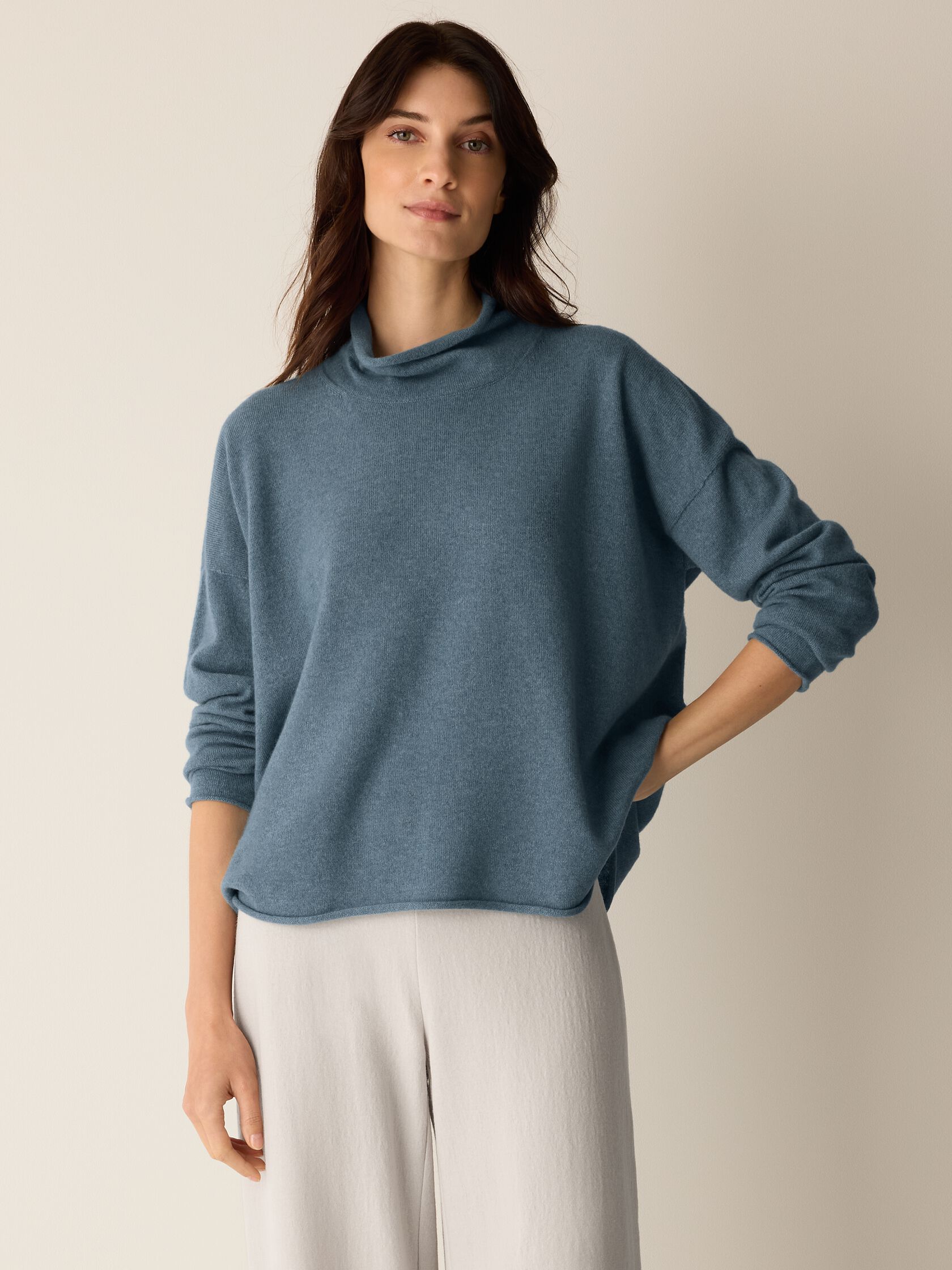 Italian Cashmere Turtleneck Top