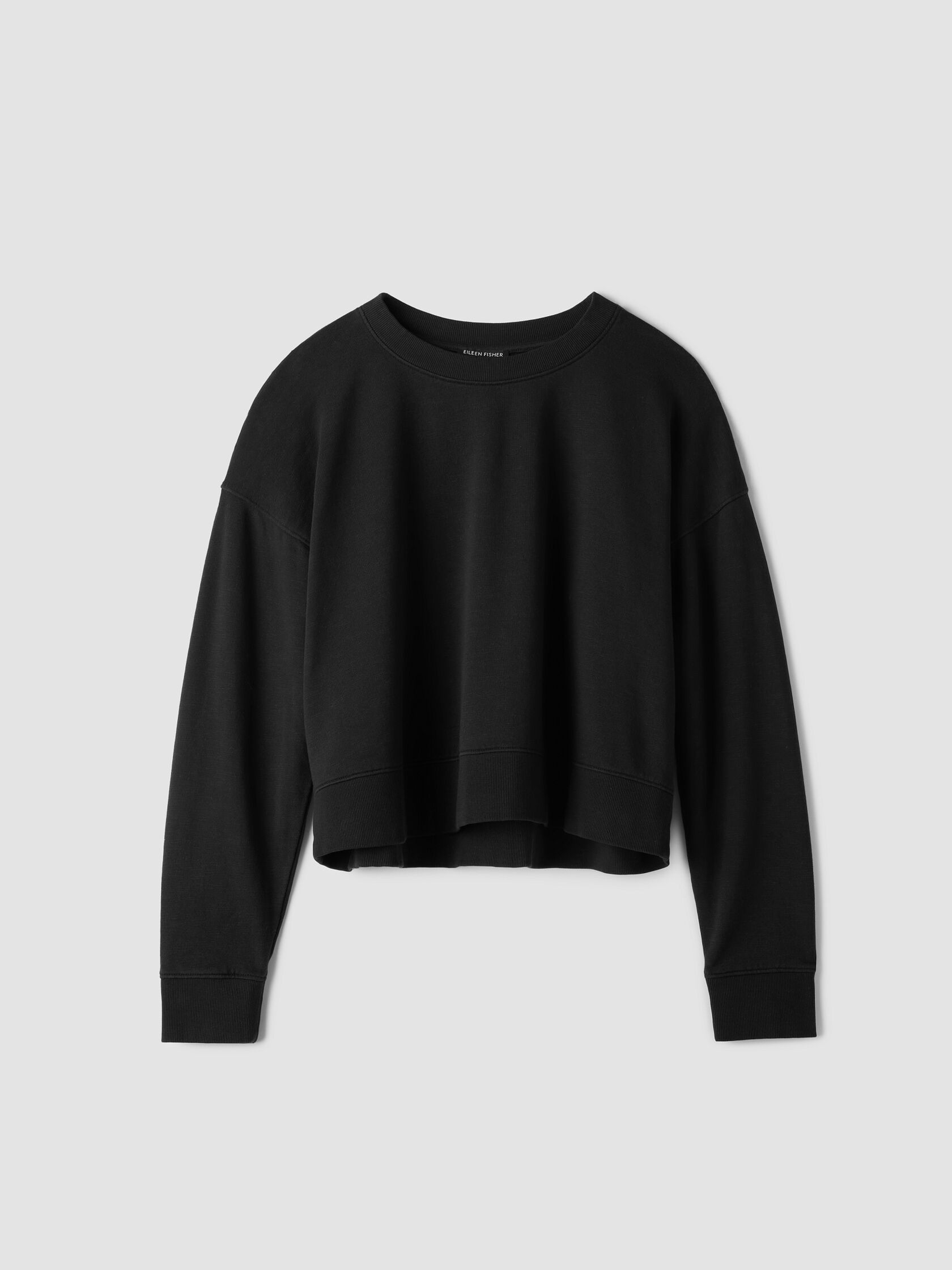 Garment-Dyed Organic Cotton Terry Cropped Box-Top