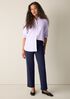 Cotton Blend Ponte Straight Pant