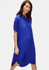 Silk Georgette Crepe Shirtdress