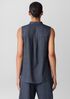 Airy Organic Cotton Twill Sleeveless Shirt