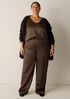 Textured Satin Straight Pant